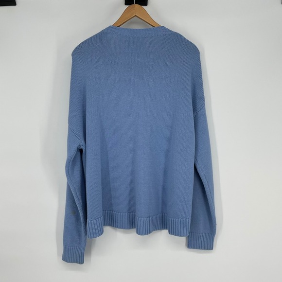 Tory Sport Blue LOVE Knit Sweater XS Cashmere Blend Boxy Oversized READ - Picture 2 of 9